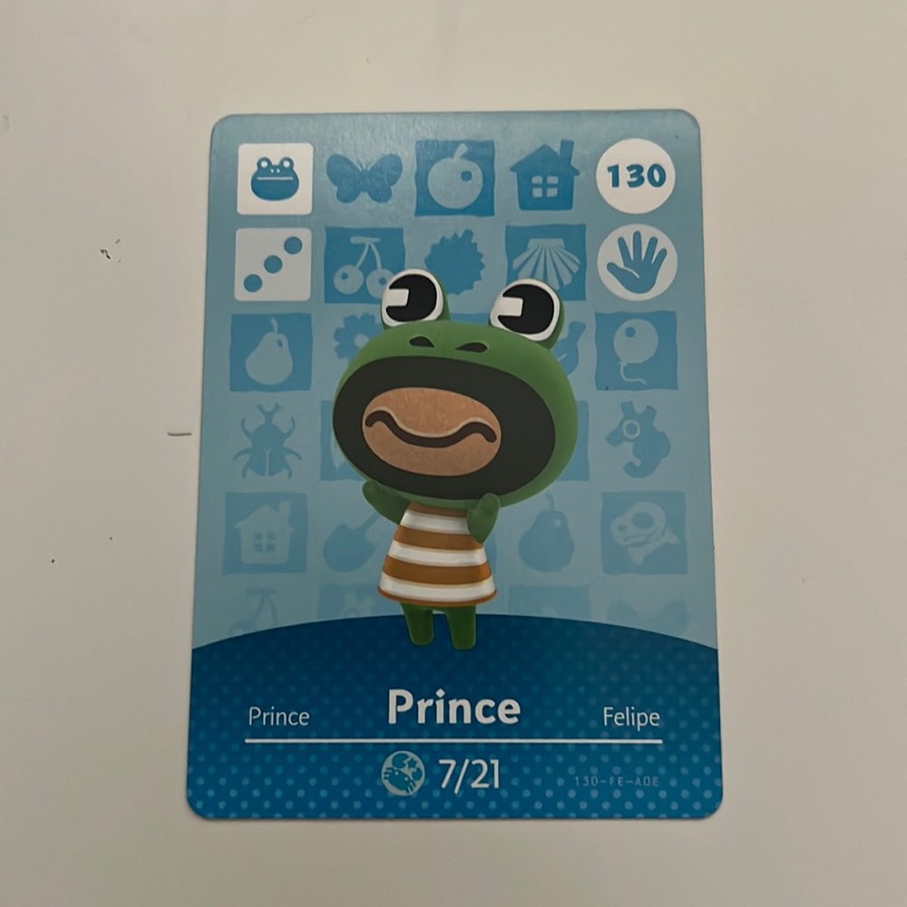 Prince Animal Crossing Amiibo card 130